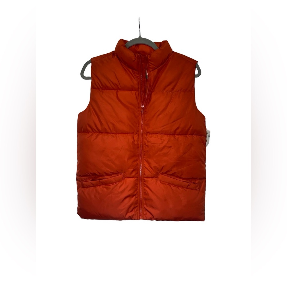 Old navy orange puffer jacket size XL with pockets flawed